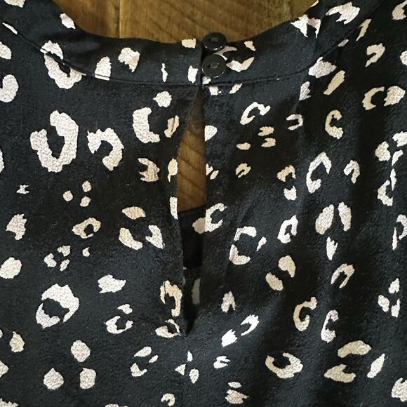 Seraphine Animal Print Maternity Dress Size 6 Black Pink Cheetah Viscose - Picture 7 of 10